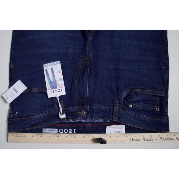 NWT Izod Comfort Stretch Waistband Slim Tapered Jeans Men Size 36x32 (Tag 36x34) - Picture 12 of 14